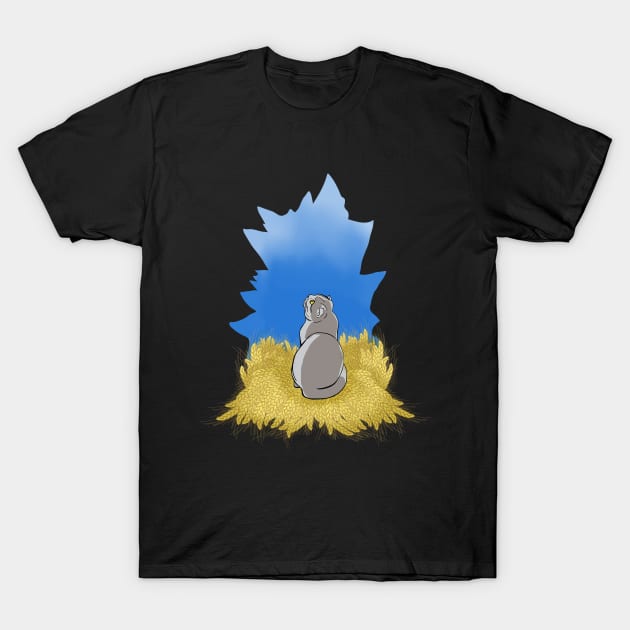 Cat, wheat and blue sky T-Shirt by KateQR